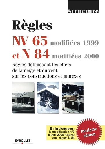 Règles NV 65 modifiées 99 et N 84 modifiées 95 -  Collectif Eyrolles - Eyrolles