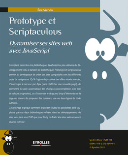 Prototype et Scriptaculous - Eric Sarrion - Eyrolles
