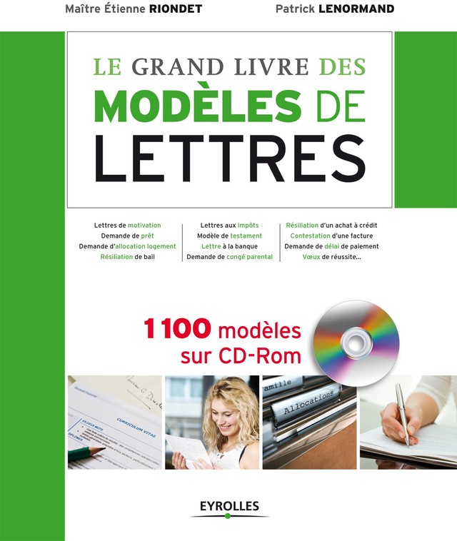 Le grand livre des modèles de lettres - Étienne Riondet, Patrick Lenormand - Editions Eyrolles