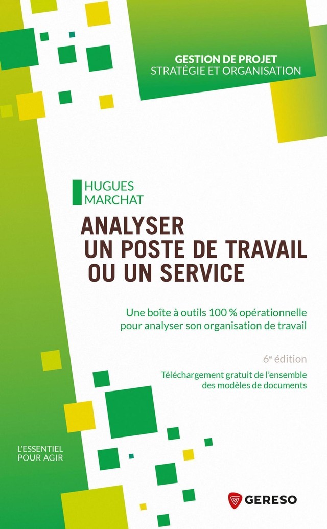 Analyser un poste de travail ou un service - Hugues Marchat - Gereso