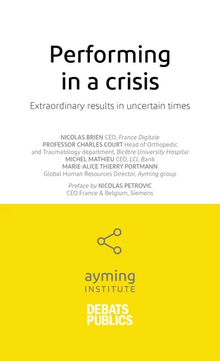 Performing in a crisis - Herve Amar - Débats publics