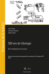 500 ans de tribologie