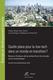 Quelle place pour la low-tech dans un monde en transition ?